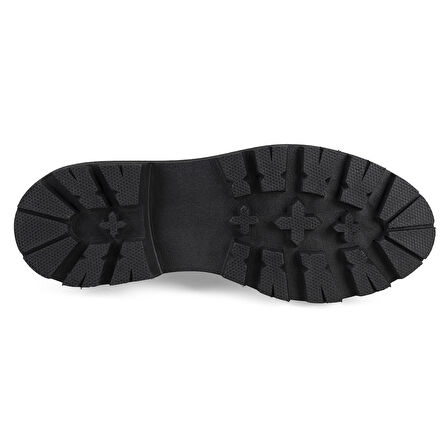 Litzy Siyah Kadın Toka Detaylı Deri Loafer