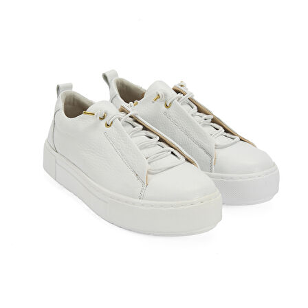 Litrana Beyaz Kadın Deri Günlük Ayakkabı