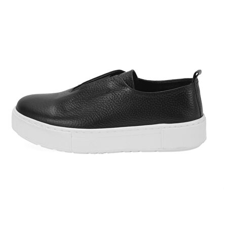 Seminda Siyah Kadın Deri Günlük Ayakkabı