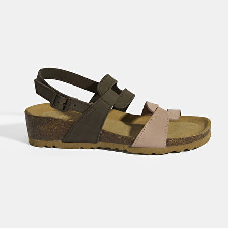 Kahve Kadın Toka Detaylı Slingback Sandalet