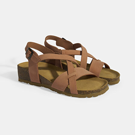 Pembe Kadın Toka Detaylı Slingback Süet Sandalet