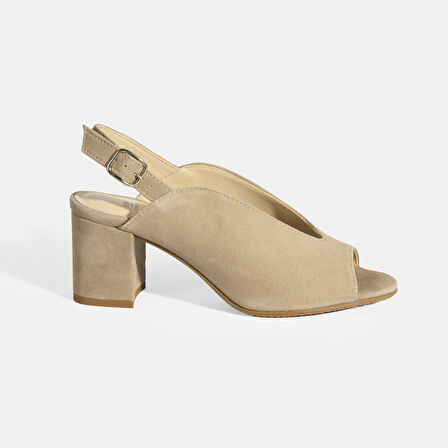 Kyros Vizon Kadın Toka Detaylı Slingback Topuklu Günlük Ayakkabı