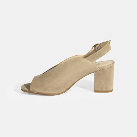 Kyros Vizon Kadın Toka Detaylı Slingback Topuklu Günlük Ayakkabı