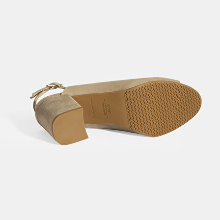 Kyros Vizon Kadın Toka Detaylı Slingback Topuklu Günlük Ayakkabı