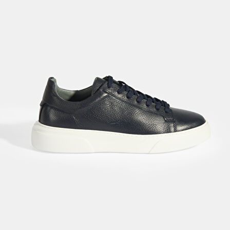 Reminya Lacivert Erkek Deri Bağcıklı Günlük Ayakkabı