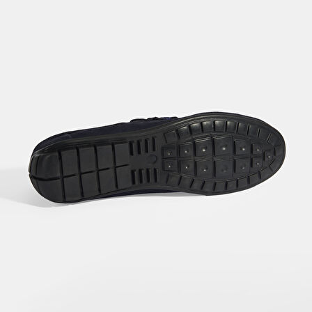 Calandra Lacivert Erkek Bağcık Detaylı Slip-On Süet Loafer