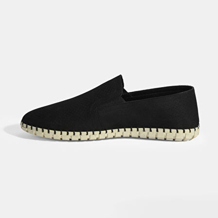 Dislina Siyah Erkek Deri Slip-On Günlük Ayakkabı