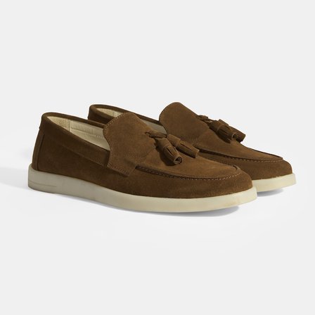 Kahve Erkek Süet Püsküllü Loafer