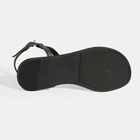Kadın Gümüş Slingback Parmak Arası Sandalet