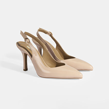 Dionra Pudra Kadın Rugan Topuklu Ayakkabı