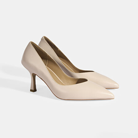 Elvandi Bej Kadın Topuklu Klasik Ayakkabı