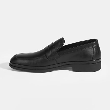 Jamella Siyah Erkek Deri Loafer