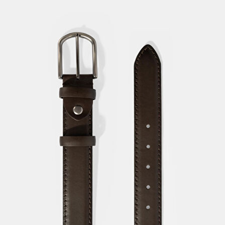 Erkek Kahve Spor Deri Kemer