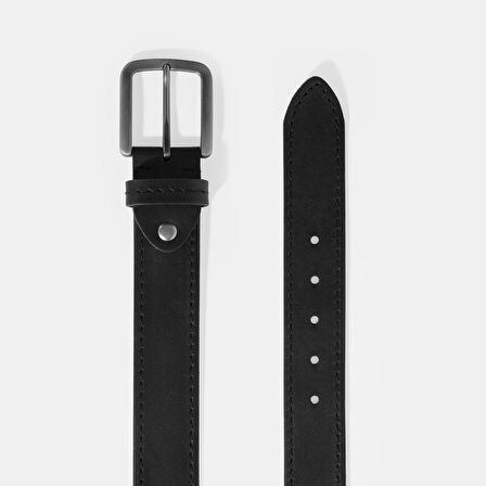 Erkek Siyah Spor Deri Kemer