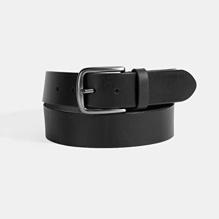 Erkek Siyah Spor Deri Kemer