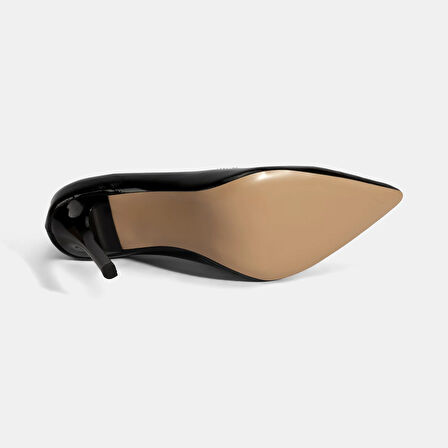 Kadın Siyah Deri Stiletto