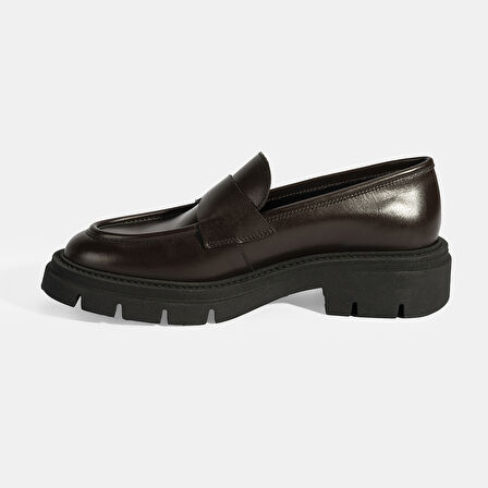 Kadın Kahve Deri Loafer