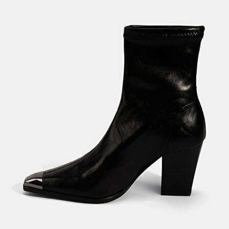 Kadın Siyah Kalın Topuklu Stretch Çizme