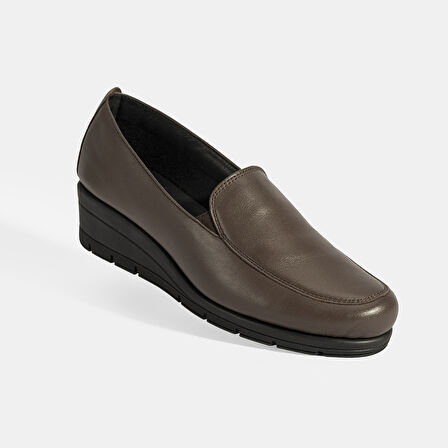 Kadın Kahve DesaComfort Dolgu Topuklu Deri Ayakkabı