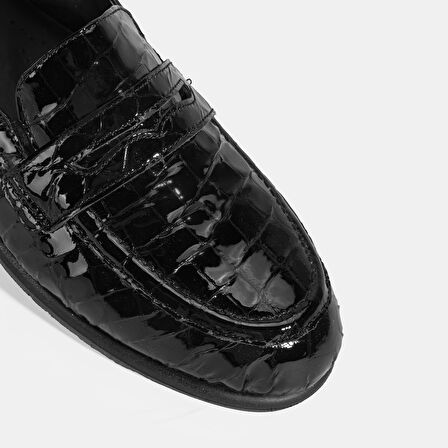 Kadın Siyah DesaComfort Dolgu Topuklu Deri Ayakkabı