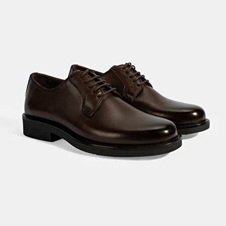 Erkek Kahve DesaComfort Klasik Deri Ayakkabı