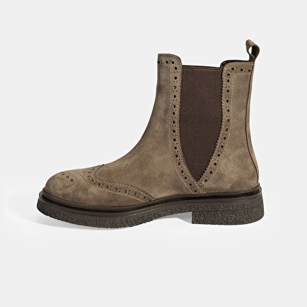 Kadın Vizon Lastikli Süet Chelsea Bot