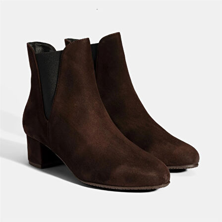 Kadın Kahve DesaComfort Lastikli Süet Chelsea Bot