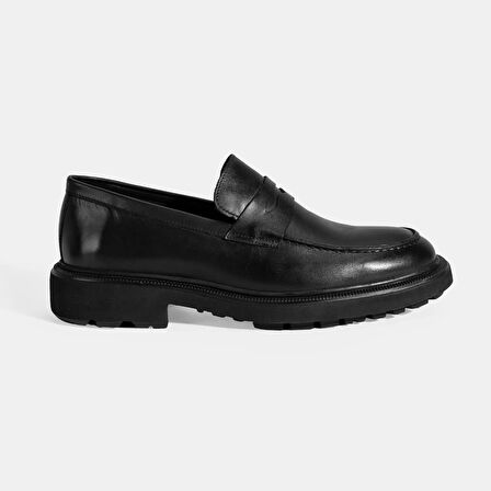 Erkek Siyah Deri Loafer