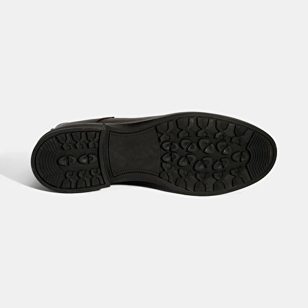 Erkek Kahve Bağcıklı Deri Bot