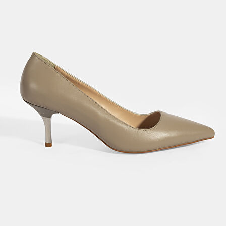 Kadın Vizon Deri Stiletto