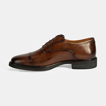 Erkek Taba Bağcıklı Deri Klasik Ayakkabı