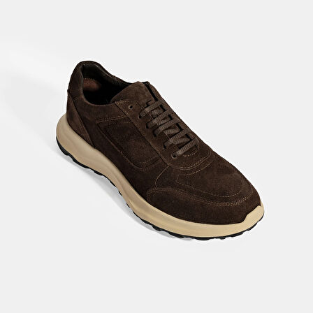 Erkek Kahve Bağcıklı Süet Spor Ayakkabı