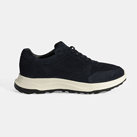 Erkek Lacivert Bağcıklı Süet Spor Ayakkabı