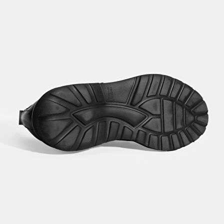 Erkek Siyah Ayarlanabilir Tokalı Deri Günlük Ayakkabı