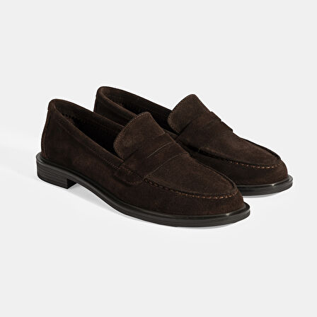 Kadın Kahve Süet Loafer