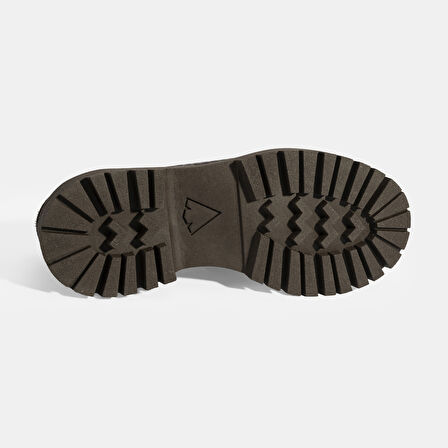 Kadın Kahve Kroko Basklı Deri Loafer