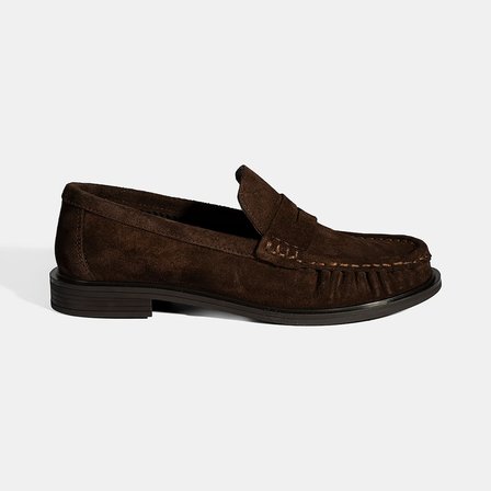 Kadın Kahve Süet Deri Loafer