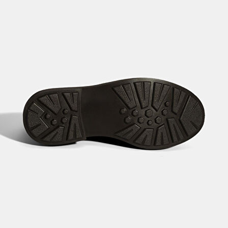 Kadın Kahve Toka Aksesuarlı Kalın Tabanlı Deri Loafer