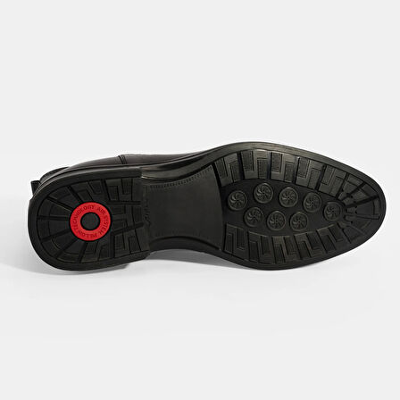 Erkek Siyah DesaComfort Lastikli Deri Bot