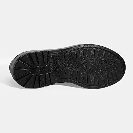 Erkek Siyah Bağcıklı Deri Günlük Ayakkabı