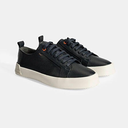 Erkek Lacivert Bağcıklı Deri Günlük Ayakkabı