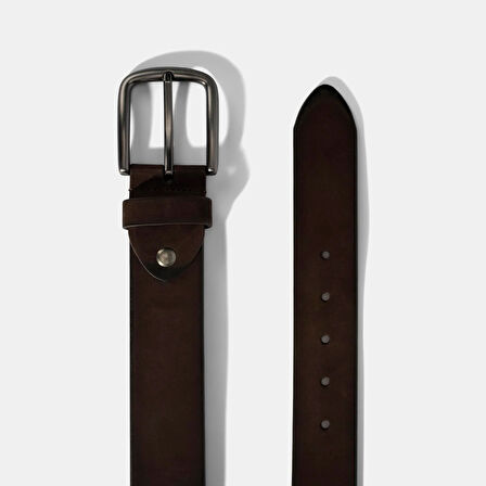 Erkek Kahve Deri Spor Kemer