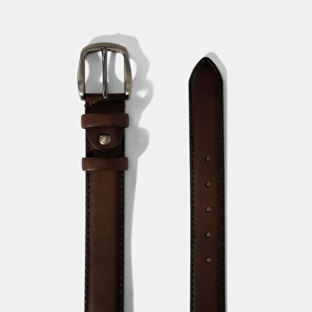 Erkek Kahve Deri Klasik Kemer