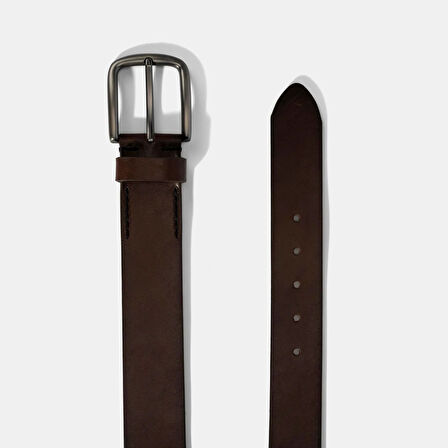 Erkek Kahve Deri Spor Kemer