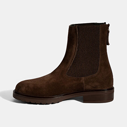 Kadın Kahve Lastikli Süet Chelsea Bot