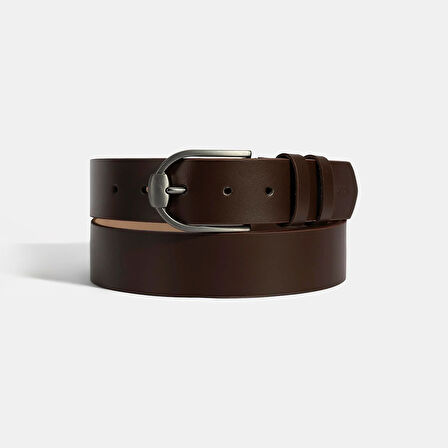 Erkek Kahve Spor Deri Kemer