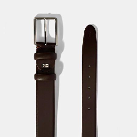 Erkek Kahve Deri Spor Kemer