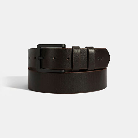 Erkek Kahve Spor Deri Kemer