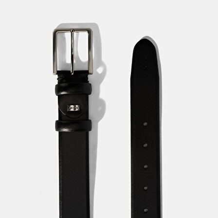 Erkek Siyah Deri Klasik Kemer