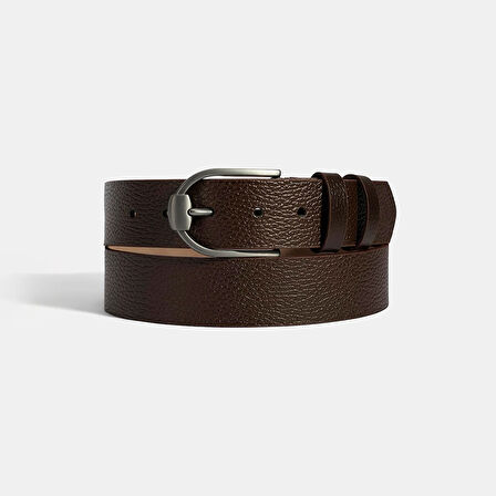 Erkek Kahve Deri Spor Kemer